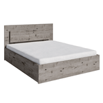 Casa si Gradina - Mobilier - Paturi si accesorii - Paturi - Pat 160x200, cu iluminare LED din spate, stejar welington, TOGOS - Infinity.ro