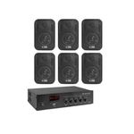 TV, Audio-Video si Foto - Home cinema si Soundbar - Sisteme audio - Sistem Audio Pentru Terasa si Gradina, Audiosat, 6 boxe exterior, Bluetooth, USB, 45W, Negru - Infinity.ro