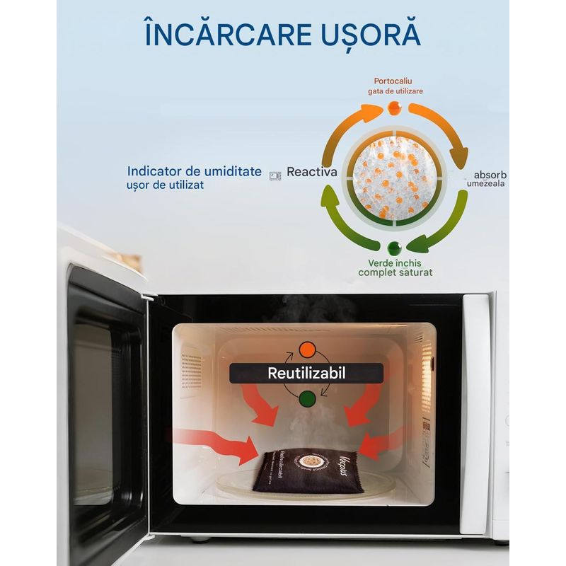 Electronice si Electrocasnice - Climatizare si sisteme de incalzire - Aparate filtrare aer - Dezumidificatoare - Dezumidificator universal cu gel de siliciu cu indicator, 2x400 gr - Infinity.ro