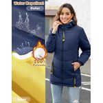 Fashion, accesorii si bijuterii - Femei - Imbracaminte femei - Jachete si geci femei - Geaca albastra de iarna captusita pentru femei, M - Infinity.ro