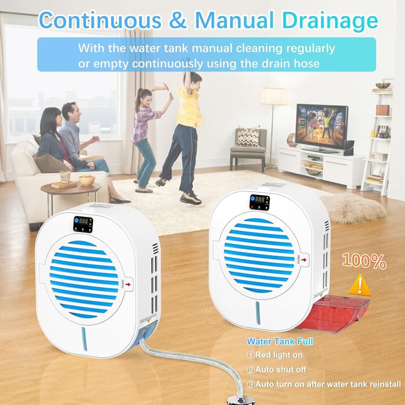 Electronice si Electrocasnice - Climatizare si sisteme de incalzire - Aparate filtrare aer - Dezumidificatoare - Dezumidificator de comfort ultra silentios, 1000 ml - Infinity.ro