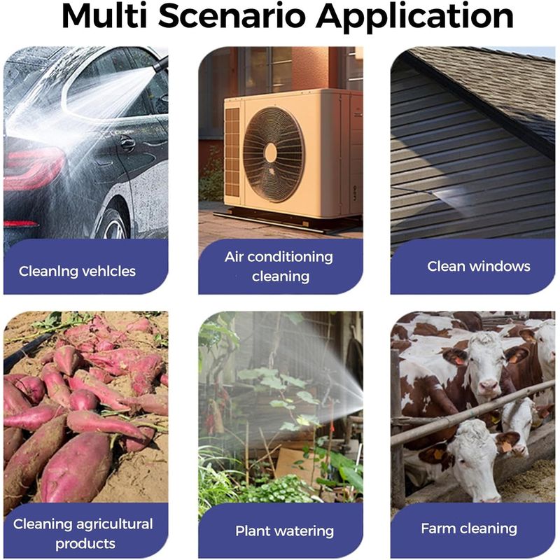 Casa si Gradina - Constructii - Scule electrice si accesorii - Aparate de spalat cu presiune - Aparat de spalat de inalta 22 bari, furtun de 5 m, 2 baterii reincarcabile de 6000 mAh - Infinity.ro