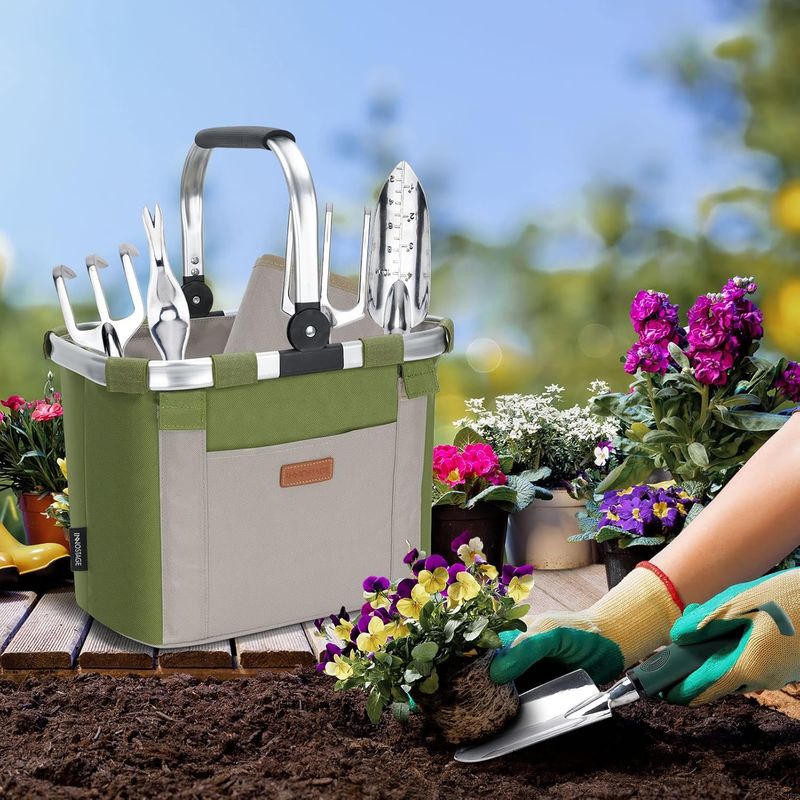 Casa si Gradina - Gradinarit si plante - Unelte gradinarit - Lopeti si unelte de sapat - Set de scule de gradina HappyPicnic cu 11 unelte - Infinity.ro