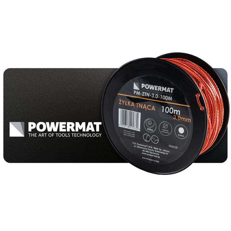 Casa si Gradina - Gradinarit si plante - Utilaje gradina - Consumabile si accesorii utilaje de gradina - Fir taiat motocoasa Powermat 3.0mm 100m Patrat Intarit PM-ZTN-3.0-100M - Infinity.ro