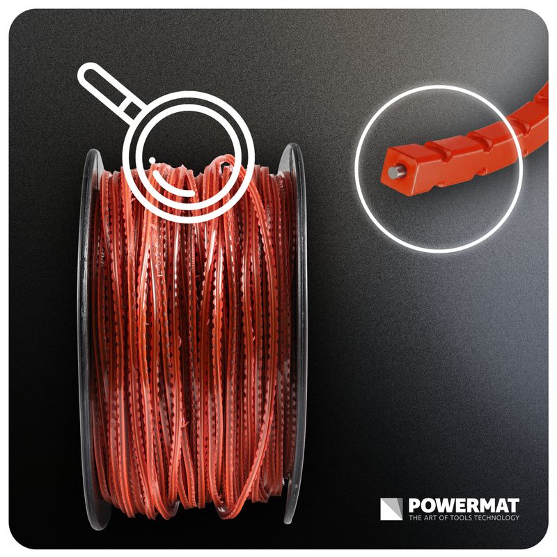 Casa si Gradina - Gradinarit si plante - Utilaje gradina - Consumabile si accesorii utilaje de gradina - Fir taiat motocoasa Powermat 3.0mm 100m Patrat Intarit PM-ZTN-3.0-100M - Infinity.ro