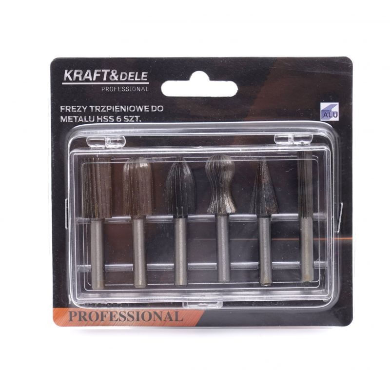 Casa si Gradina - Constructii - Scule electrice si accesorii - Accesorii pentru frezare - Freze pentru metal, 6 buc, KD11215, Kraft&Dele - Infinity.ro