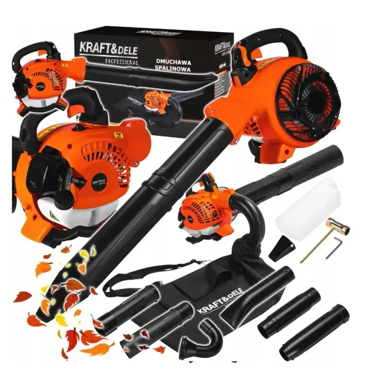 Casa si Gradina - Gradinarit si plante - Utilaje gradina - Aspiratoare, suflante si tocatoare - Kit suflanta pe benzina cu functie de aspirare, Kraft&Dele, 3,8 CP, KD5196 - Infinity.ro