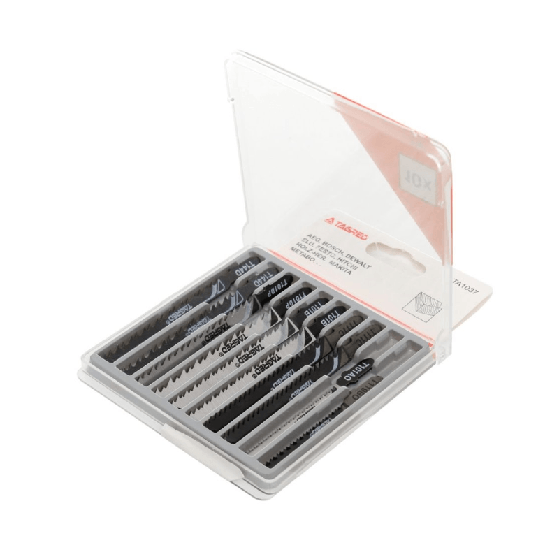 Casa si Gradina - Constructii - Scule electrice si accesorii - Accesorii fierastraie electrice - Set 10 lame diferite utilizari pentru ferastraie tip pendular, Tagred, Ta1037 - Infinity.ro