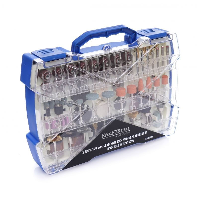 Casa si Gradina - Constructii - Scule electrice si accesorii - Accesorii pentru frezare - Set accesorii mini freze, 239 buc, KD10756, Kraft&Dele - Infinity.ro