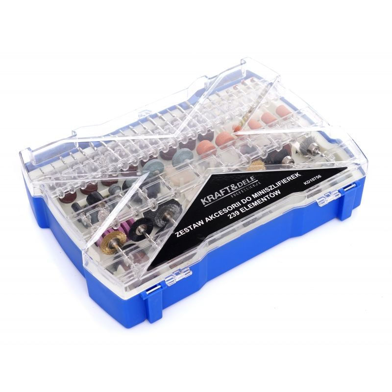 Casa si Gradina - Constructii - Scule electrice si accesorii - Accesorii pentru frezare - Set accesorii mini freze, 239 buc, KD10756, Kraft&Dele - Infinity.ro