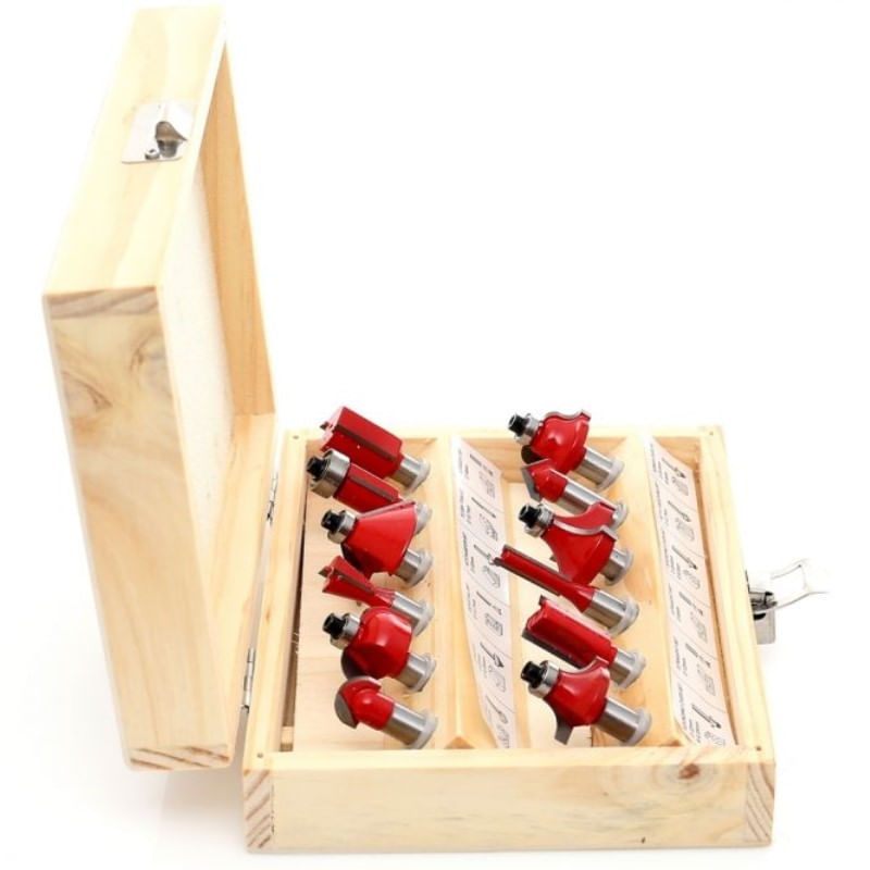 Casa si Gradina - Constructii - Scule electrice si accesorii - Accesorii pentru frezare - Set freze pentru lemn, Kraft&Dele KD10282, 8 mm, 12 piese - Infinity.ro