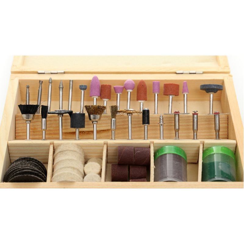 Casa si Gradina - Constructii - Scule electrice si accesorii - Accesorii pentru frezare - Set freze mini polizor, 100 buc, KD10265, Kraft&Dele - Infinity.ro