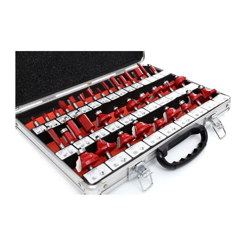 Casa si Gradina - Constructii - Scule electrice si accesorii - Accesorii pentru frezare - Set freze pentru lemn, KD10280, Kraft&Dele, 35 buc - Infinity.ro