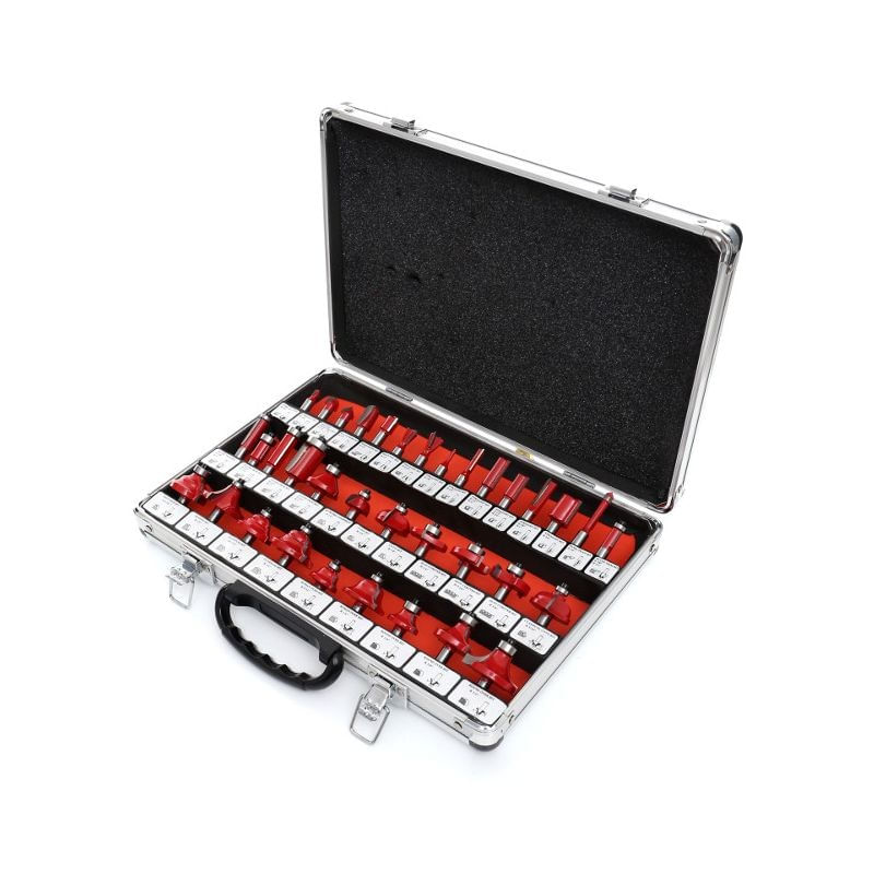 Casa si Gradina - Constructii - Scule electrice si accesorii - Accesorii pentru frezare - Set freze pentru lemn, KD10280, Kraft&Dele, 35 buc - Infinity.ro