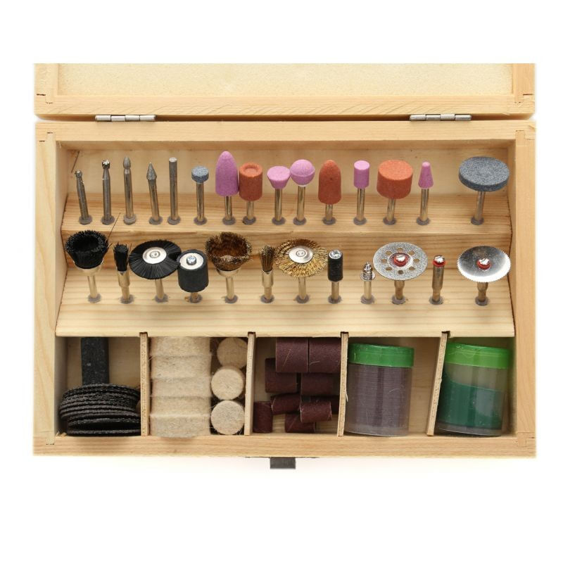 Casa si Gradina - Constructii - Scule electrice si accesorii - Accesorii pentru frezare - Set freze mini polizor, 100 buc, KD10265, Kraft&Dele - Infinity.ro