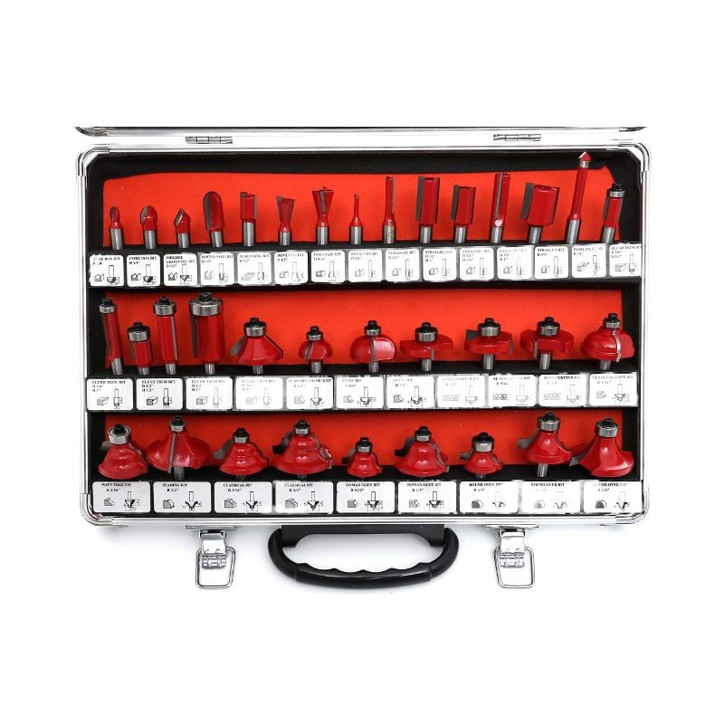 Casa si Gradina - Constructii - Scule electrice si accesorii - Accesorii pentru frezare - Set freze pentru lemn, KD10280, Kraft&Dele, 35 buc - Infinity.ro