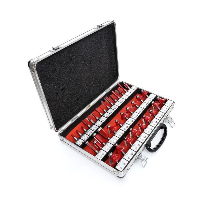 Casa si Gradina - Constructii - Scule electrice si accesorii - Accesorii pentru frezare - Set freze pentru lemn, KD10280, Kraft&Dele, 35 buc - Infinity.ro