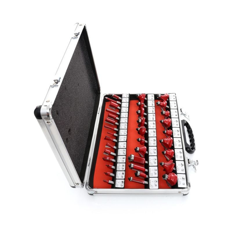 Casa si Gradina - Constructii - Scule electrice si accesorii - Accesorii pentru frezare - Set freze pentru lemn, KD10280, Kraft&Dele, 35 buc - Infinity.ro