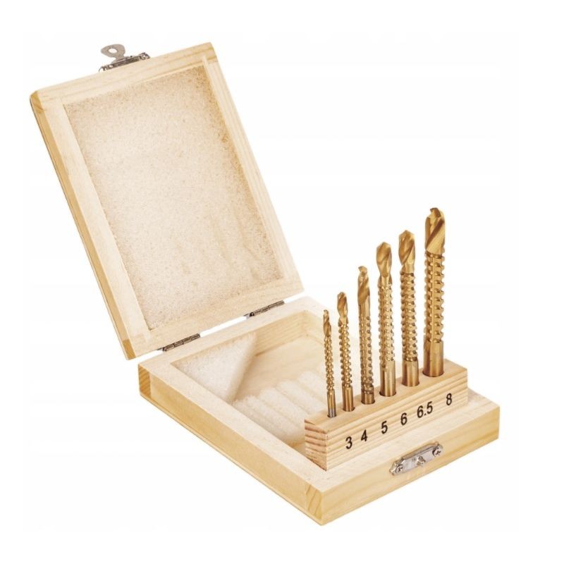 Casa si Gradina - Constructii - Scule electrice si accesorii - Accesorii pentru frezare - Set freze pentru lemn, 6 buc 3-8mm, KD997, Kraft&Dele - Infinity.ro