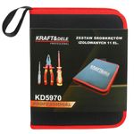 Casa si Gradina - Constructii - Scule de mana si unelte - Surubelnite - Set surubelnite Izolate pentru Electrician KD5970 Kraft&Dele – 11 Piese, VDE 1000V, Clesti si Tester Tensiune - Infinity.ro