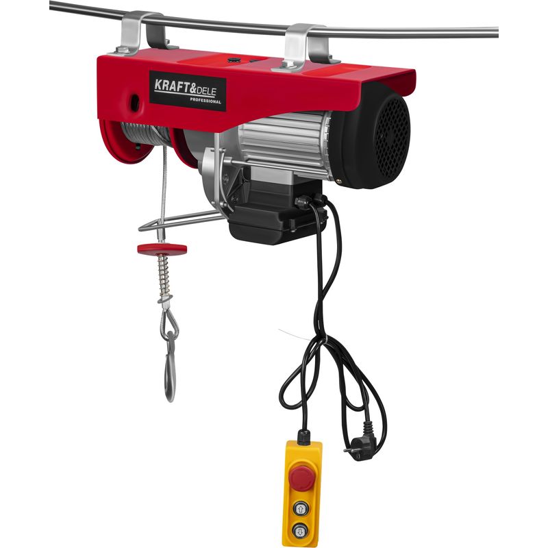Auto si Moto - Reparatii si depanare - Scule auto - Echipamente de ridicare si sprijin - Troliu electric 230V 1350W 500/1000 kg KD2192, KRAFT&DELE cu Telecomanda - Infinity.ro
