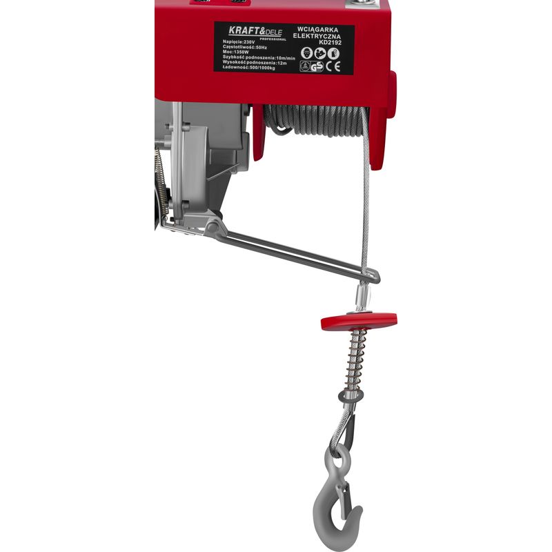 Auto si Moto - Reparatii si depanare - Scule auto - Echipamente de ridicare si sprijin - Troliu electric 230V 1350W 500/1000 kg KD2192, KRAFT&DELE cu Telecomanda - Infinity.ro