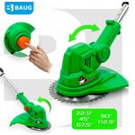 Casa si Gradina - Gradinarit si plante - Utilaje gradina - Coase electrice si motocoase - Trimmer pentru iarba cu baterii, Baug, 2 x 3.0 Ah, B4353 - Infinity.ro