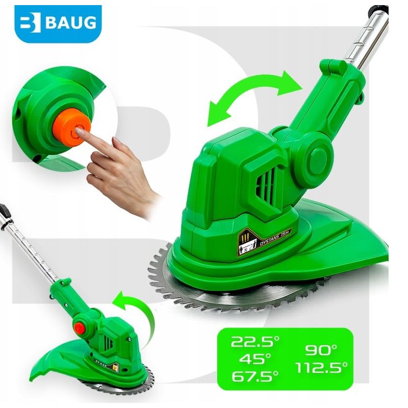 Casa si Gradina - Gradinarit si plante - Utilaje gradina - Coase electrice si motocoase - Trimmer pentru iarba cu baterii, Baug, 2 x 3.0 Ah, B4353 - Infinity.ro