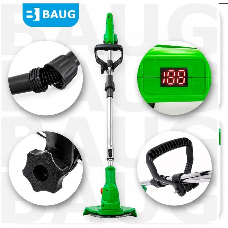 Casa si Gradina - Gradinarit si plante - Utilaje gradina - Coase electrice si motocoase - Trimmer pentru iarba cu baterii, Baug, 2 x 3.0 Ah, B4353 - Infinity.ro