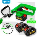Casa si Gradina - Gradinarit si plante - Utilaje gradina - Coase electrice si motocoase - Trimmer pentru iarba cu baterii, Baug, 2 x 3.0 Ah, B4353 - Infinity.ro