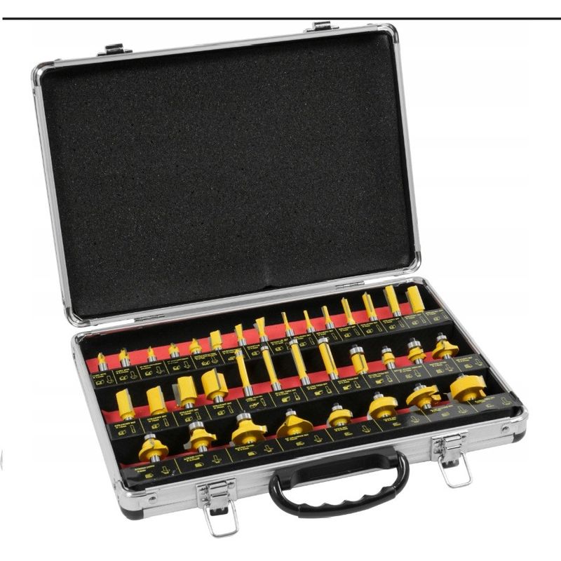 Casa si Gradina - Constructii - Scule electrice si accesorii - Accesorii pentru frezare - Set 35 de freze pentru lemn, Notig Tools, N4600 - Infinity.ro