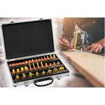Casa si Gradina - Constructii - Scule electrice si accesorii - Accesorii pentru frezare - Set 35 de freze pentru lemn, Notig Tools, N4600 - Infinity.ro