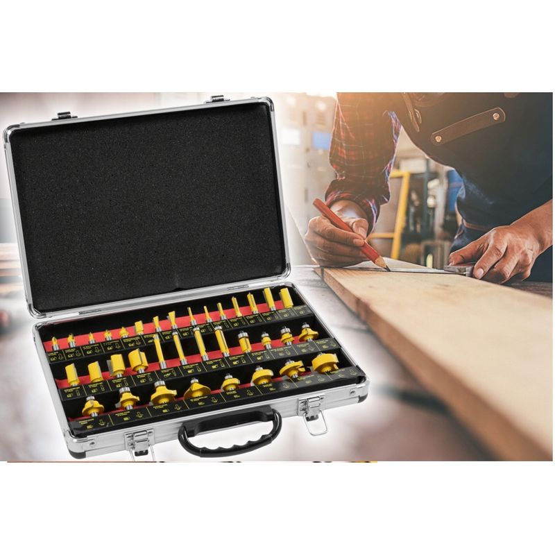 Casa si Gradina - Constructii - Scule electrice si accesorii - Accesorii pentru frezare - Set 35 de freze pentru lemn, Notig Tools, N4600 - Infinity.ro
