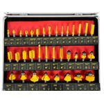 Casa si Gradina - Constructii - Scule electrice si accesorii - Accesorii pentru frezare - Set 35 de freze pentru lemn, Notig Tools, N4600 - Infinity.ro