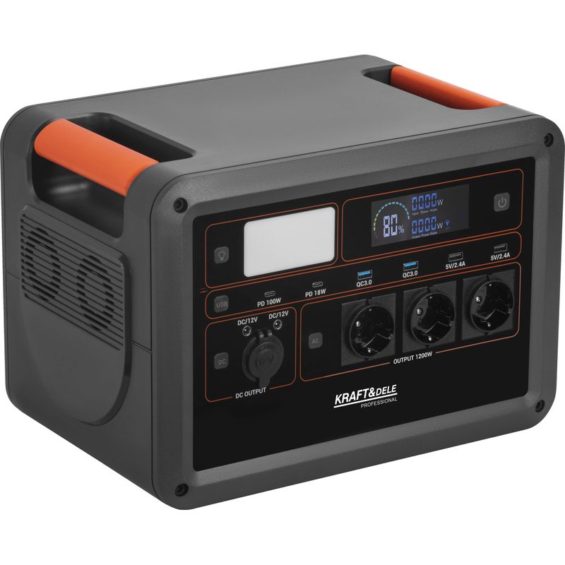 Casa si Gradina - Electrice - Accesorii electrice - Stabilizatoare tensiune si ups - Statie de alimentare portabila, Kraft&Dele, 1152Wh / 25.6V, KD5532 - Infinity.ro