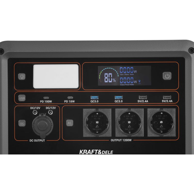 Casa si Gradina - Electrice - Accesorii electrice - Stabilizatoare tensiune si ups - Statie de alimentare portabila, Kraft&Dele, 1152Wh / 25.6V, KD5532 - Infinity.ro