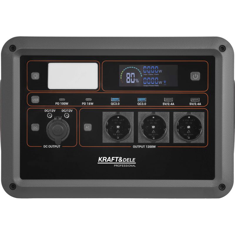 Casa si Gradina - Electrice - Accesorii electrice - Stabilizatoare tensiune si ups - Statie de alimentare portabila, Kraft&Dele, 1152Wh / 25.6V, KD5532 - Infinity.ro