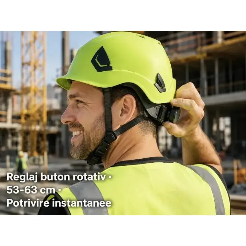 Casa si Gradina - Constructii - Echipamente de lucru - Casca protectia muncii - Casca protectie Reis KAS-LIFT EN 397 ABS Suspensie 6 puncte Reglabila Rosu - Infinity.ro