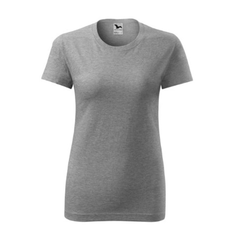 Fashion, accesorii si bijuterii - Femei - Imbracaminte femei - Tricouri si topuri femei - Tricou dama Malfini Classic New 133, bumbac, maneca scurta S Gri - Infinity.ro