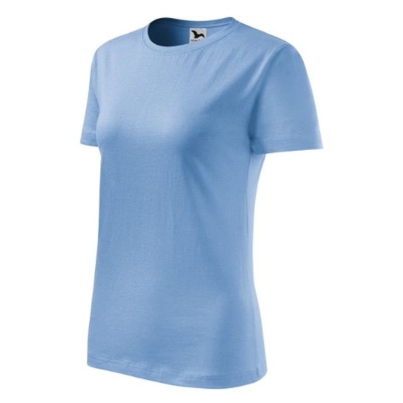 Fashion, accesorii si bijuterii - Femei - Imbracaminte femei - Tricouri si topuri femei - Tricou dama Malfini Classic New 133, bumbac, maneca scurta S Albastru - Infinity.ro