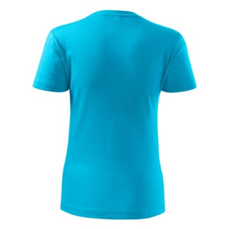 Fashion, accesorii si bijuterii - Femei - Imbracaminte femei - Tricouri si topuri femei - Tricou dama Malfini Classic New 133, bumbac, maneca scurta XL Turcoaz - Infinity.ro