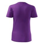 Fashion, accesorii si bijuterii - Femei - Imbracaminte femei - Tricouri si topuri femei - Tricou dama Malfini Classic New 133, bumbac, maneca scurta XL Violet - Infinity.ro