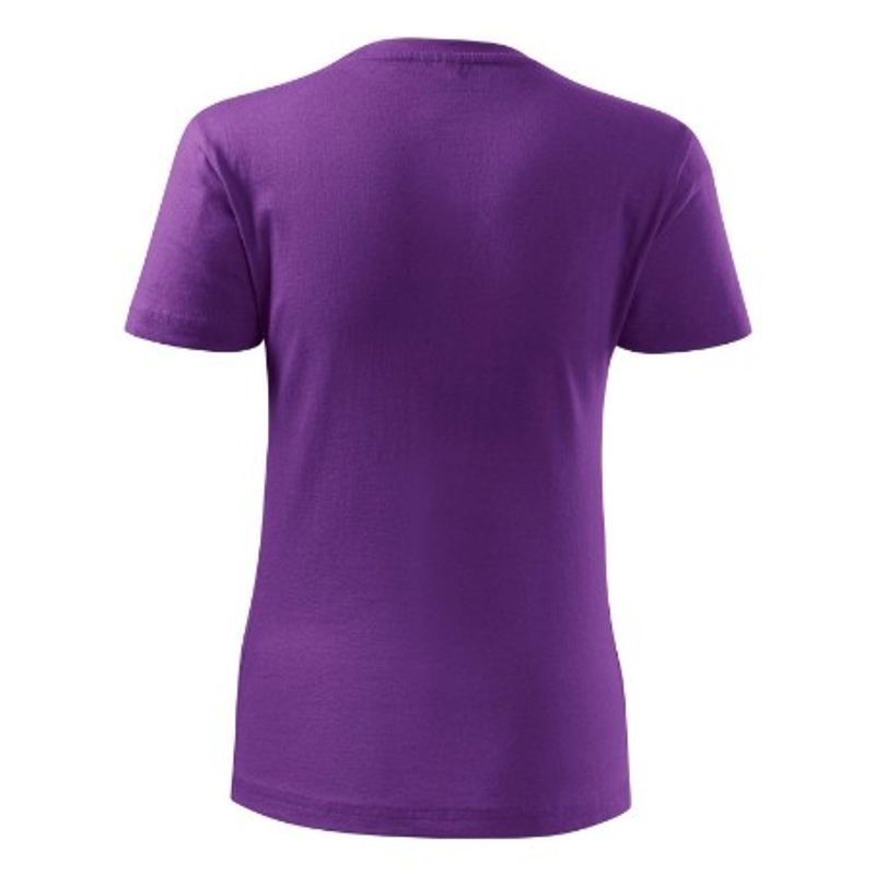 Fashion, accesorii si bijuterii - Femei - Imbracaminte femei - Tricouri si topuri femei - Tricou dama Malfini Classic New 133, bumbac, maneca scurta XL Violet - Infinity.ro