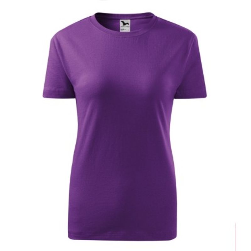 Fashion, accesorii si bijuterii - Femei - Imbracaminte femei - Tricouri si topuri femei - Tricou dama Malfini Classic New 133, bumbac, maneca scurta XL Violet - Infinity.ro