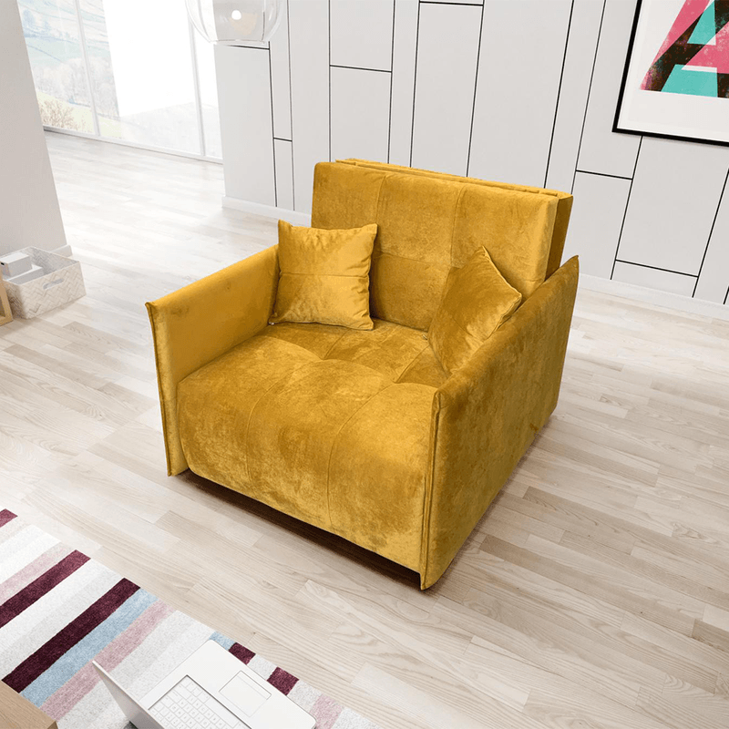 Casa si Gradina - Mobilier - Scaune si fotolii - Fotolii - Fotoliu pliabil, tesatura mustar Riviera, ALANA - Infinity.ro