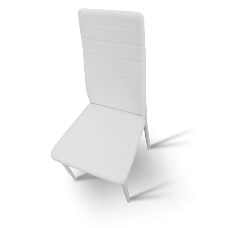 Casa si Gradina - Mobilier - Scaune si fotolii - Scaune - Scaun, piele eco alba/metal alb, COLETA NOVA - Infinity.ro