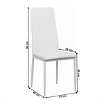 Casa si Gradina - Mobilier - Scaune si fotolii - Scaune - Scaun, piele eco alba/metal alb, COLETA NOVA - Infinity.ro
