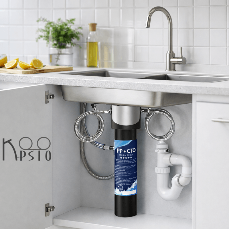 Casa si Gradina - Sanitare - Instalatii hidro - Sisteme filtrare instalatii - Filtru de apa Koopsio Q1, Sistem de filtrare sub chiuveta, carbon activ - Infinity.ro