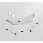 Casa si Gradina - Gradina si terasa - Balansoare si hamace - Balansoare - Hamac cu suport metalic, cu suprafata captusita, reglabil, include perna, 200 kg, 300x120x110 cm, gri - Infinity.ro
