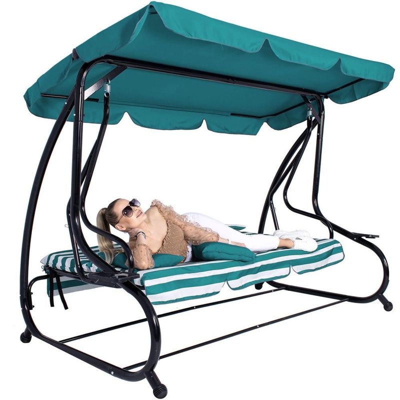 Casa si Gradina - Gradina si terasa - Balansoare si hamace - Balansoare - Balansoar leagan pat 4 persoane Sersimo Roma, sarcina 300kg - Infinity.ro